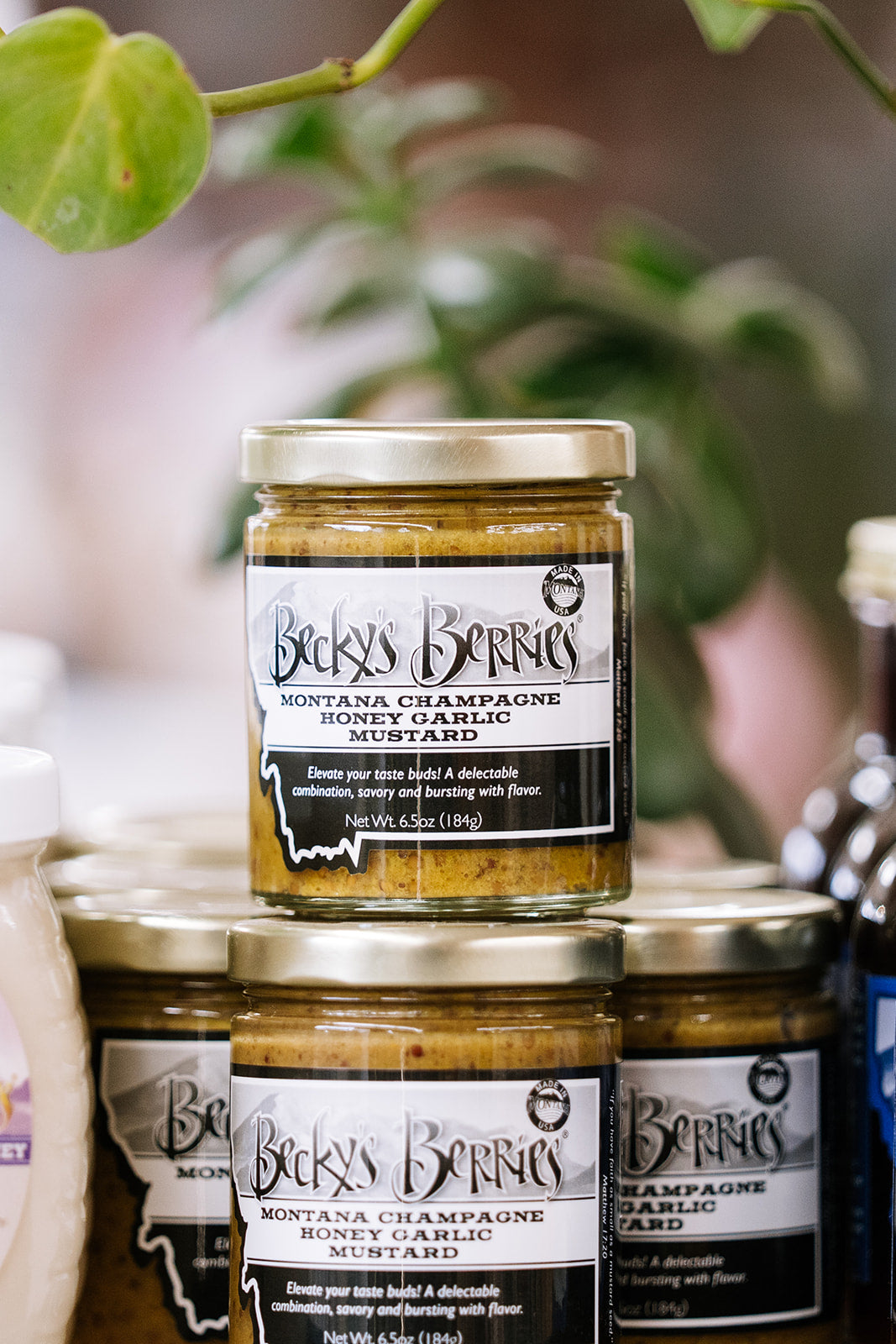 Becky's Berries Champagne Honey Garlic Mustard