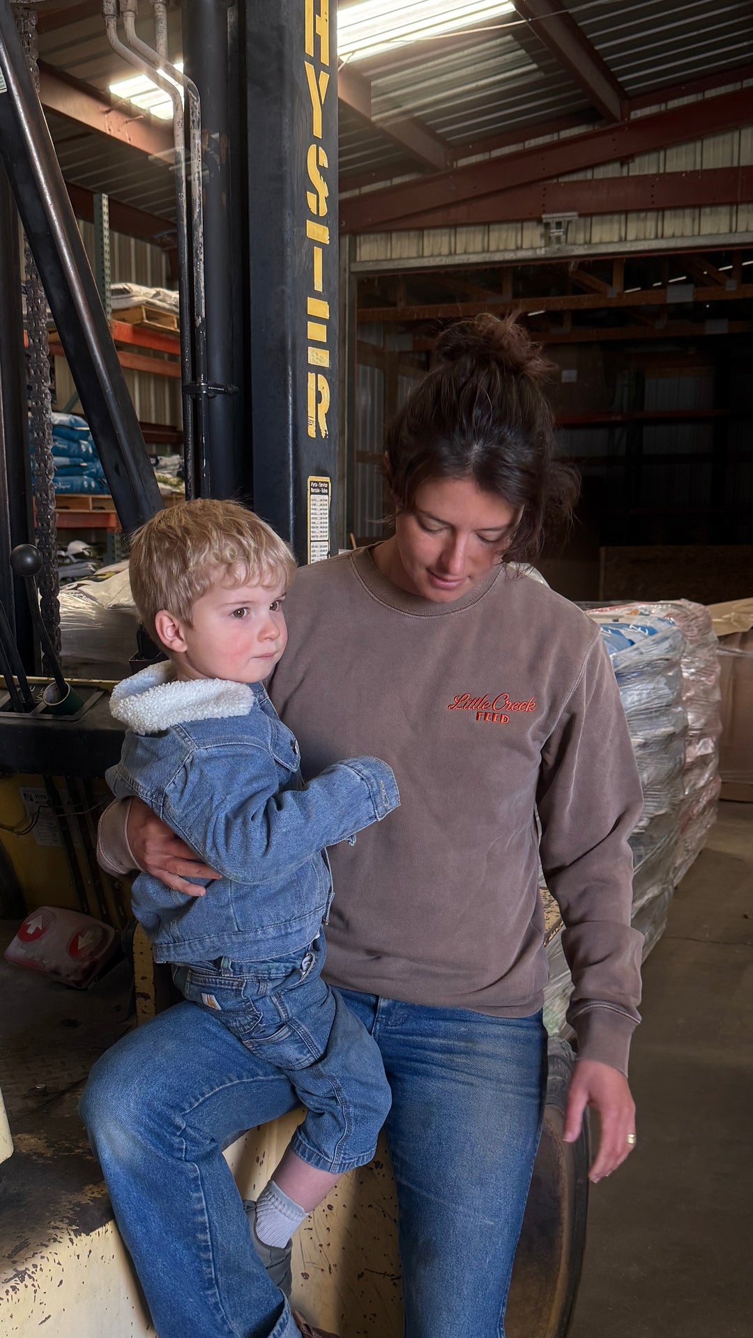 Little Creek Embroidered Crew Neck - Clay