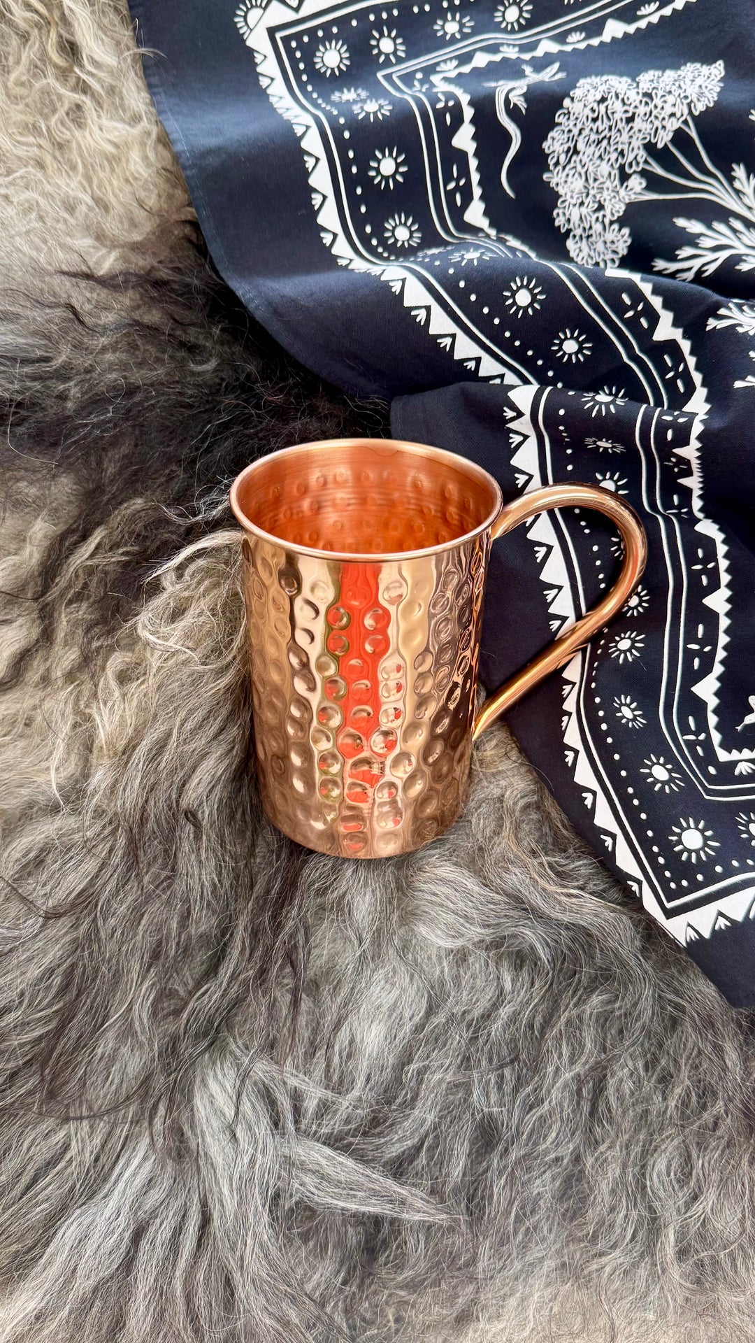 Hammered Copper Roosevelt Mug