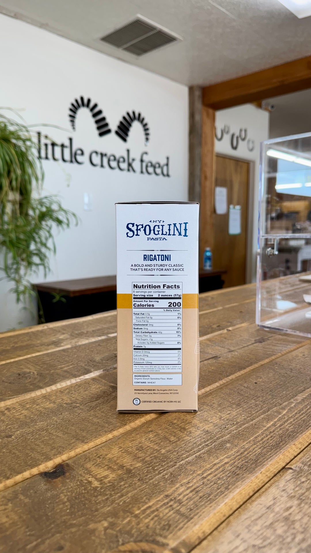 Sfoglini Rigatoni - Organic Durum Semolina Pasta