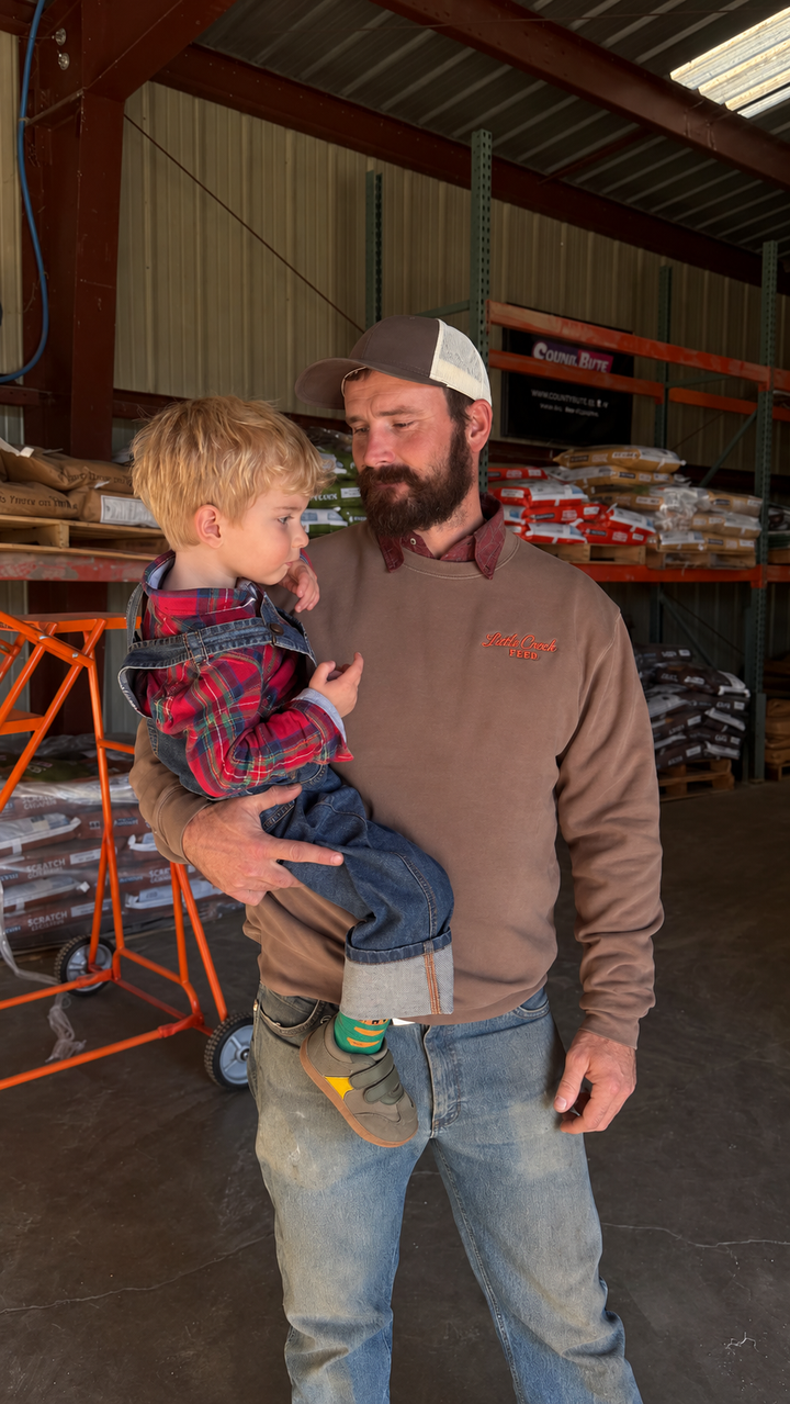 Little Creek Embroidered Crew Neck - Clay