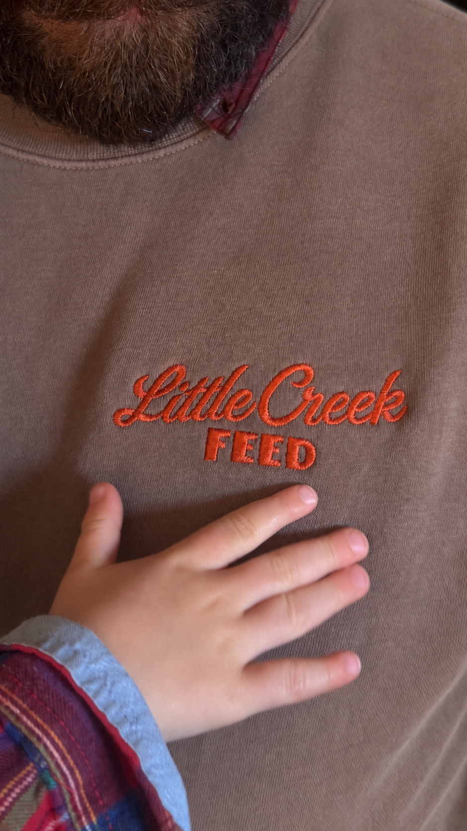 Little Creek Embroidered Crew Neck - Clay