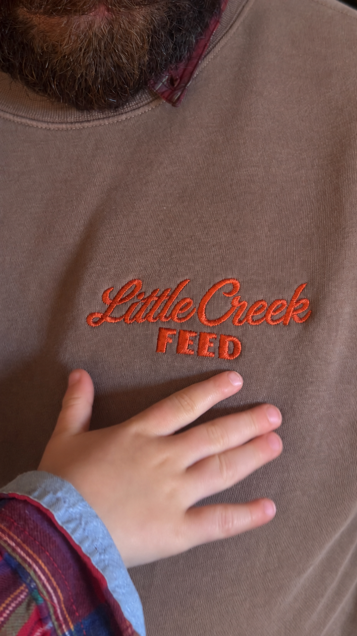 Little Creek Embroidered Crew Neck - Clay