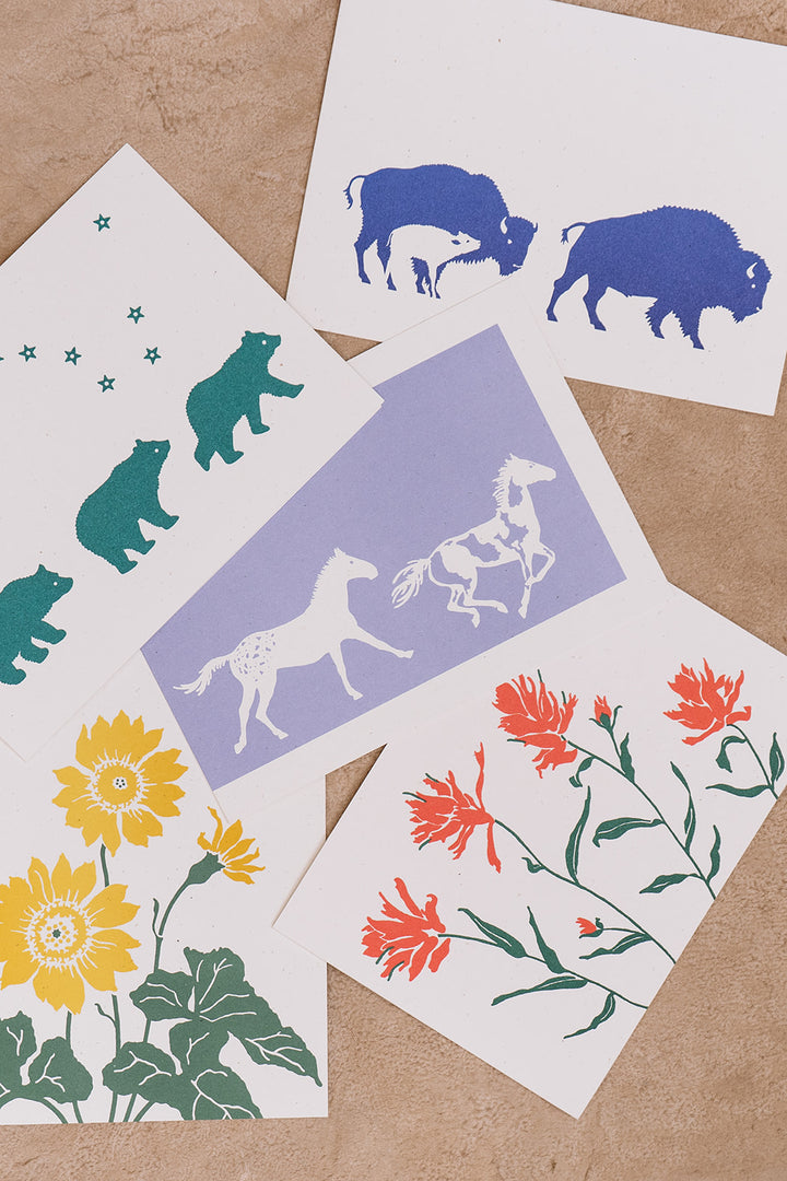Block Print Cards & Bandanas