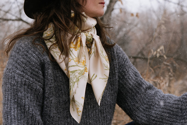 Golden Berry Silk Wild Rag Scarf & Bandana