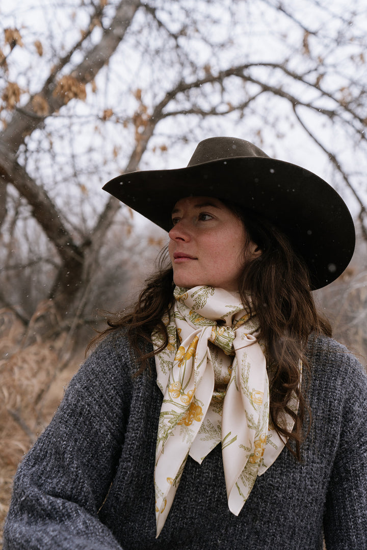 Golden Berry Silk Wild Rag Scarf & Bandana