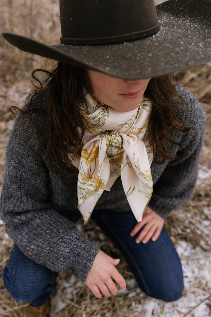 Golden Berry Silk Wild Rag Scarf & Bandana