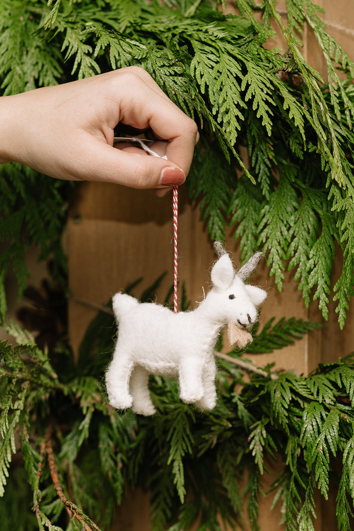Felted Wool Farm Animal Ornaments (3D)