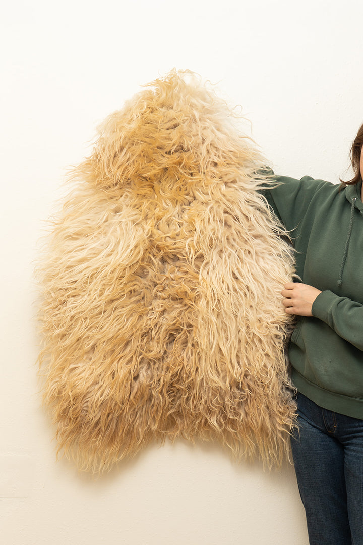 BISON CALF - Icelandic Sheepskin "1E" - Tan