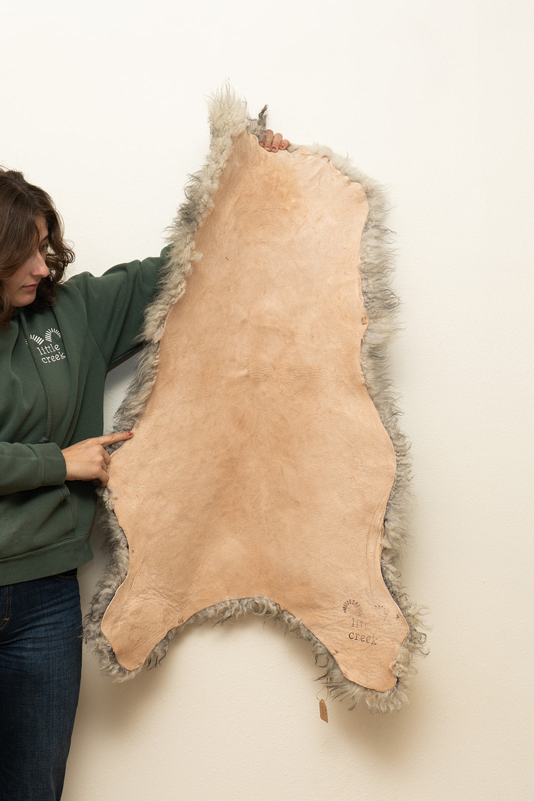 FROST - Icelandic Sheepskin "#11" - White & Gray