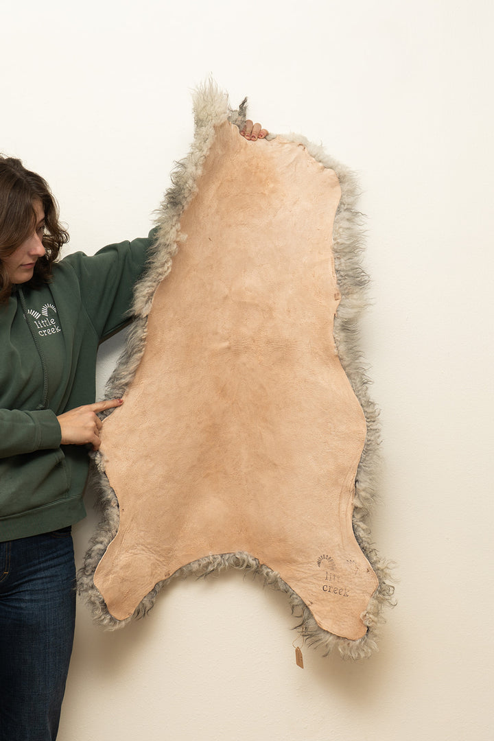 THUNDER - Icelandic Sheepskin "#13" - Tan & Gray