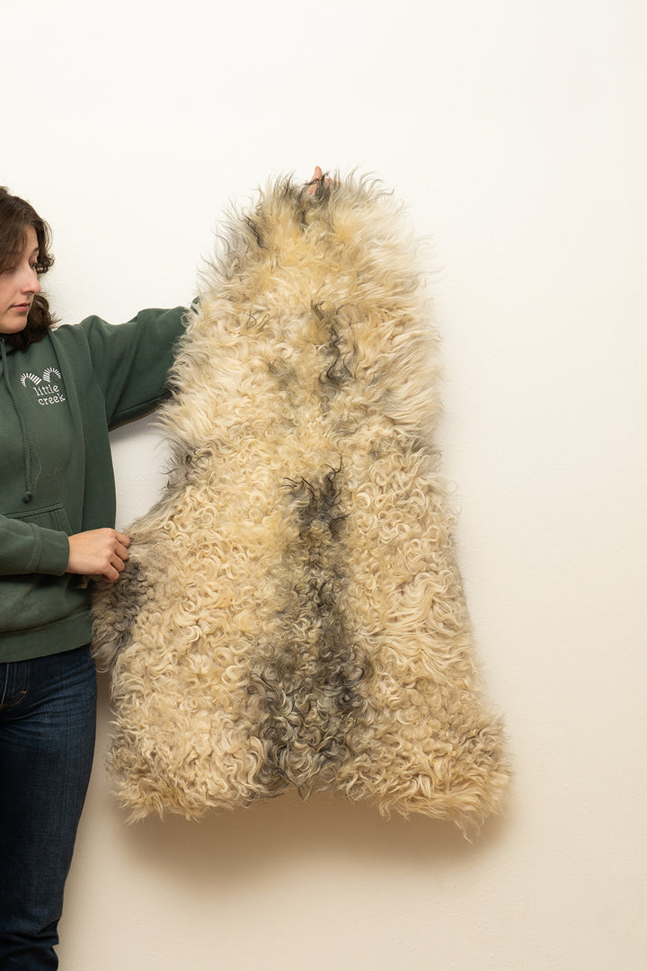 THUNDER - Icelandic Sheepskin "#13" - Tan & Gray