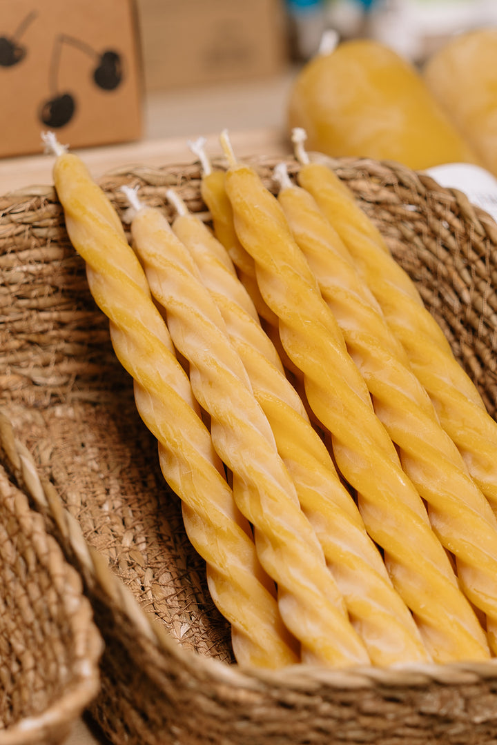 Beeswax Taper Candles