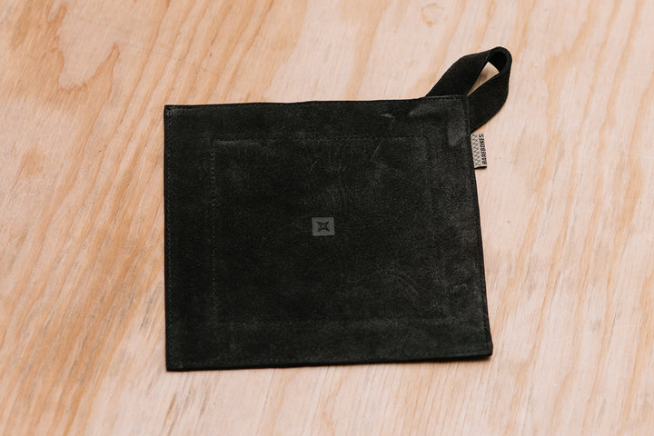 Hot Pad- Suede Black Leather