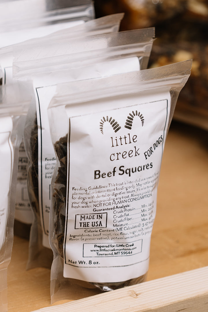 Little Creek Beef Square Dog Treats