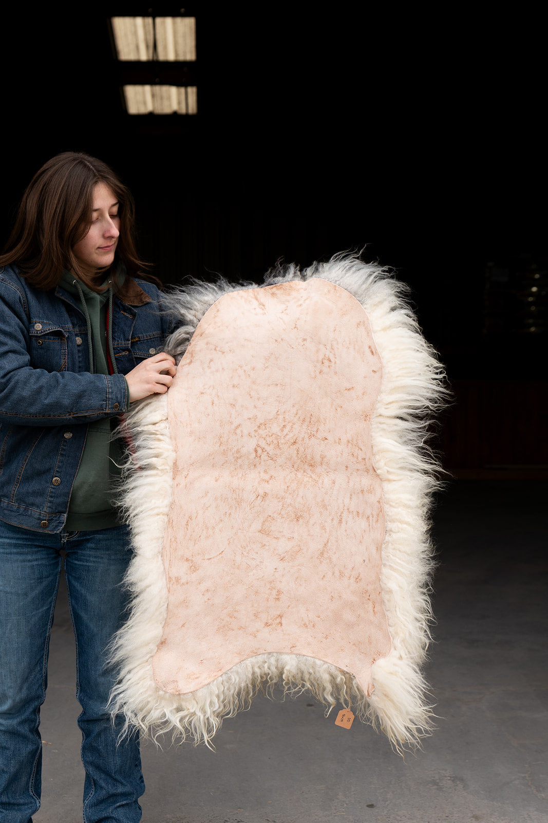 ECLIPSE - Icelandic Sheepskin "DD" - White with Black Spot
